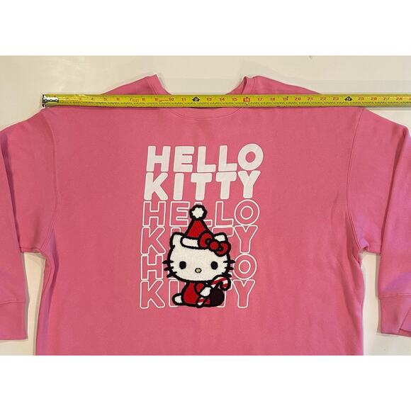 New Hello Kitty By Sanrio Christmas Crewneck Pullover Sweatshirt Size 2XL Pink - Picture 6 of 9